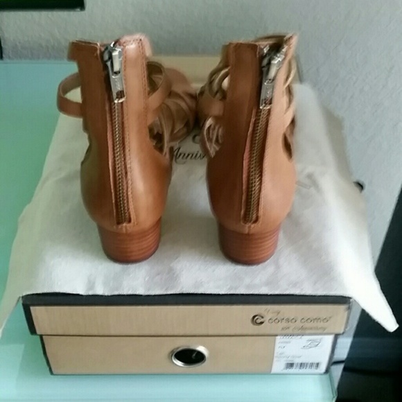 Anthropologie Corso Como Jamaica Gladiator Sandals Tan Leather - Picture 5 of 5